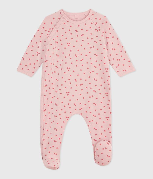 Pigiama in tessuto felpato spazzolato con stampa neonato rosa/multicolore