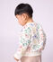 Felpa in cotone con stampa animalier neonato ecru/multicolore