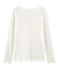 T-shirt maniche lunghe donna in lino bianco MARSHMALLOW