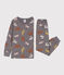 Pigiama bambino unisex in tessuto felpato con animali BONGRIS/ MULTICO