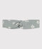 Bandeau bébé en gaze de coton imprimé fleurs blu PAUL/bianco MARSHMALLOW