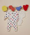 Set 3 pezzi in cotone neonato bianco MARSHMALLOW/bianco MULTICO
