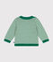 Pullover in maglia di lana e cotone neonato verde JARDIN/ AVALANCHE