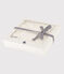 Asciugamano quadrato da bagno e doudou in cotone bianco MARSHMALLOW/grigio GRIS