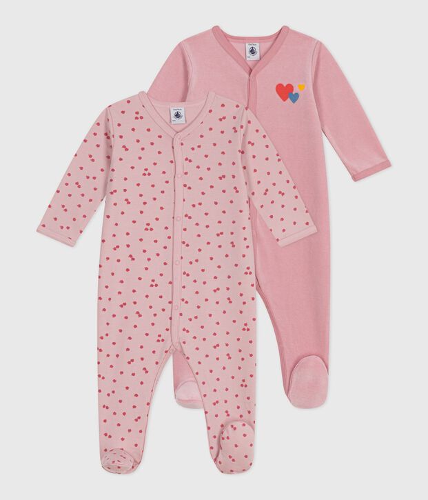 Set di pigiami in cotone con stampa neonato multicolore