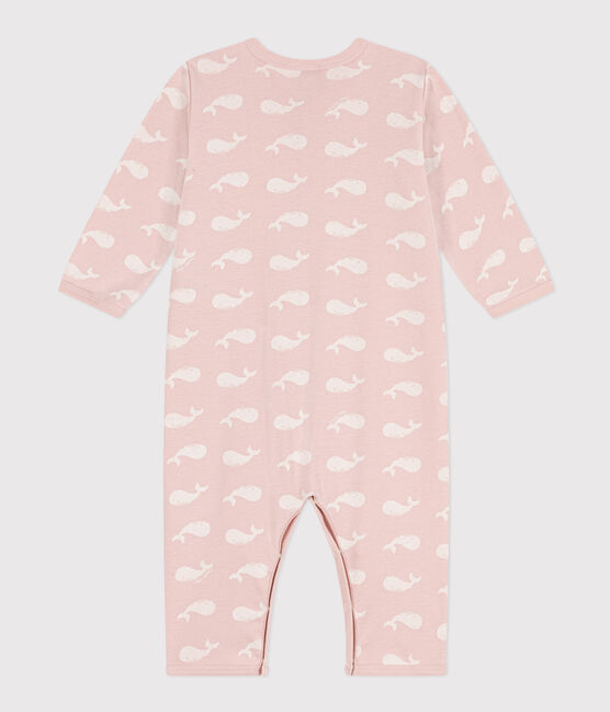 Tutina pigiama senza piedi in cotone stampato SALINE/ MARSHMALLOW