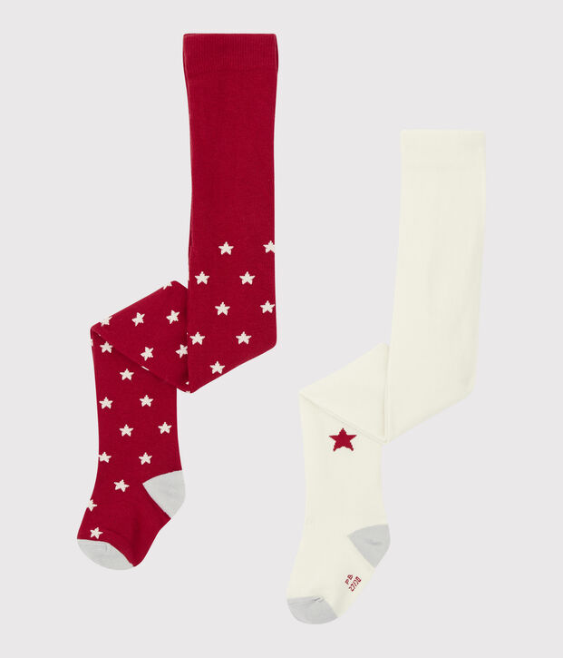 Confezione da 2 collant bambina multicolore