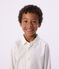 Camicia a maniche lunghe in cotone per bambini bianco