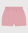 Shorts in cotone tinta unita bambina rosa CHARME