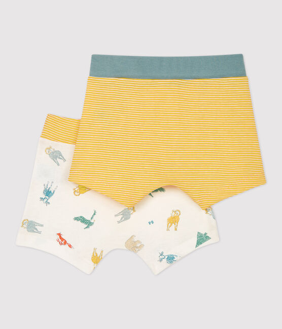 Confezione da 2 boxer bambino fantasia muflone in cotone biologico variante 1