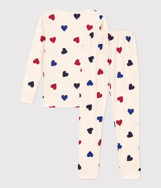Pigiama snugfit cuore bambina cotone bianco AVALANCHE/ MULTICO