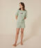 Pigiama short e t-shirt in cotone a tinta unita donna verde HERBIER