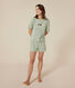 Pigiama short e t-shirt in cotone a tinta unita donna