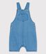 Salopette corta bebè in denim biologico leggero