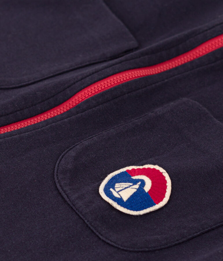 Abito smanicato in cotone bambina blu