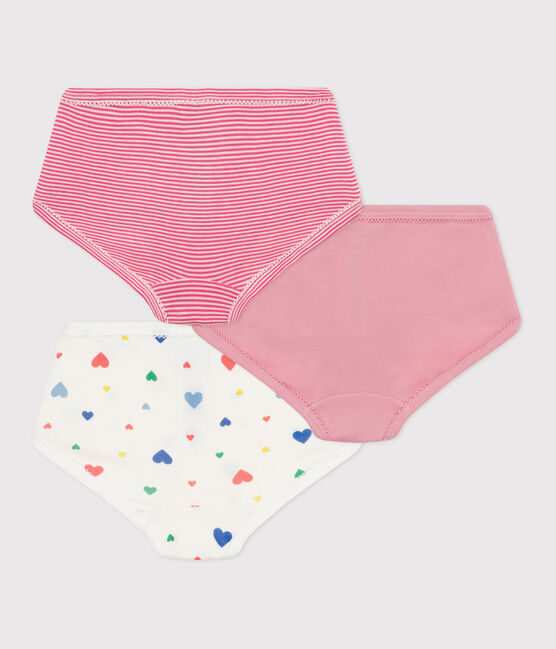 Set di slip a vita alta in cotone con stampa a cuori bambina variante 1