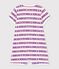 Tutina corta Petit Bateau bebè in cotone bianco MARSHMALLOW/rosso TERKUIT/ MULTICO