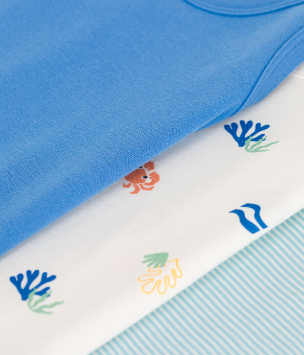 Set da 3 canotte da bambino in cotone con stampa multicolore