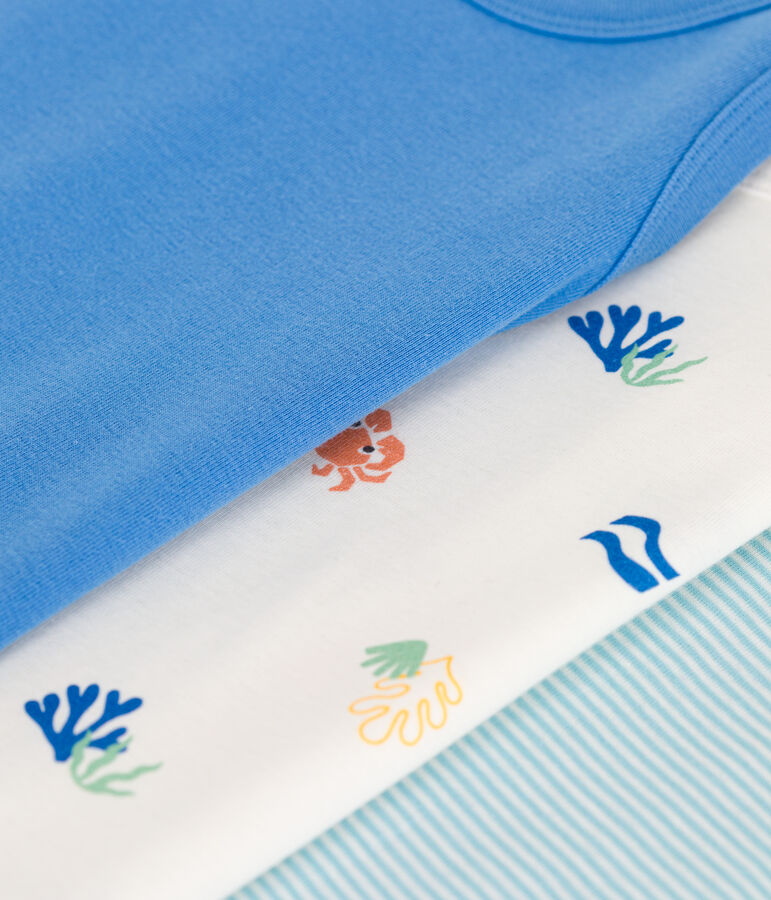 Set da 3 canotte da bambino in cotone con stampa multicolore