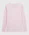 T-shirt in lana e cotone Donna rosa CHARME/bianco MARSHMALLOW