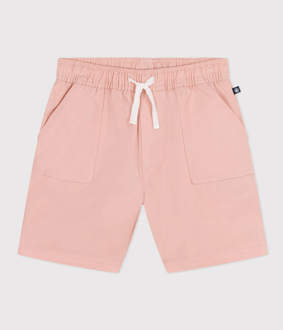 Shorts in twill di cotone e lino bambino rosa SALINE