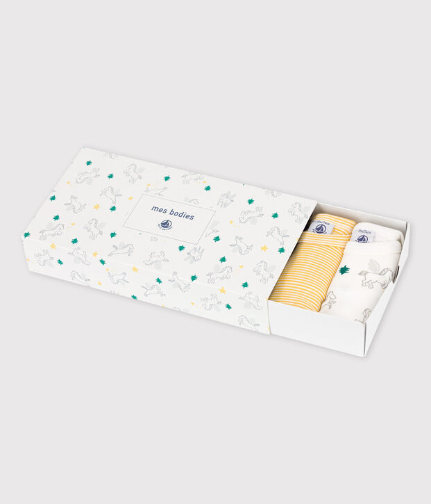 Confezione da 5 body a maniche lunghe a stelle beb&egrave; in cotone multicolore