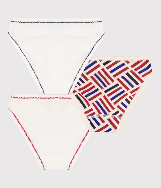 Confezione da 3 slip bambina in cotone variante 1