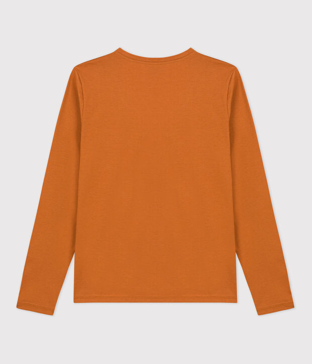 T-shirt La Regular scollo a V in cotone Donna marrone