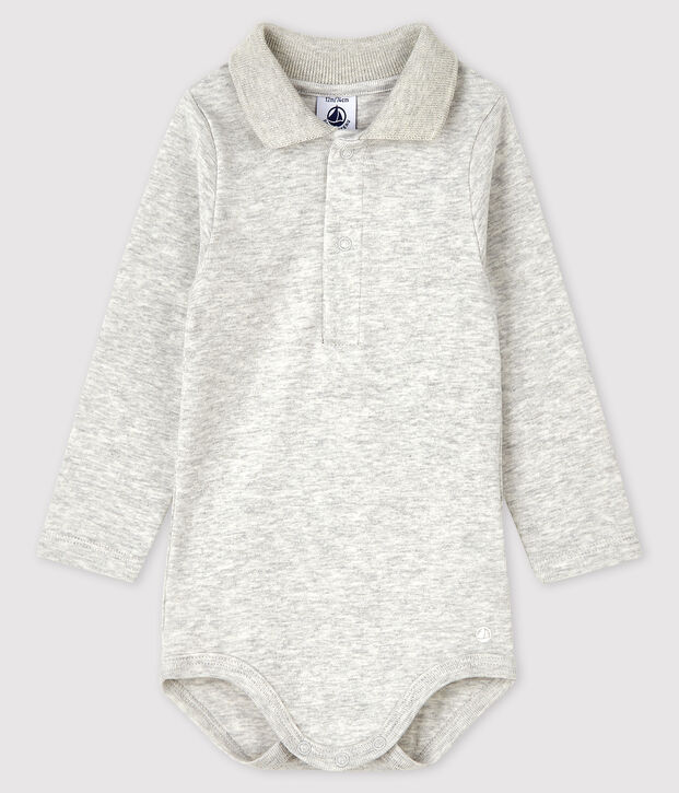 Body manica lunga colletto a polo beb&egrave; BELUGA CHINE