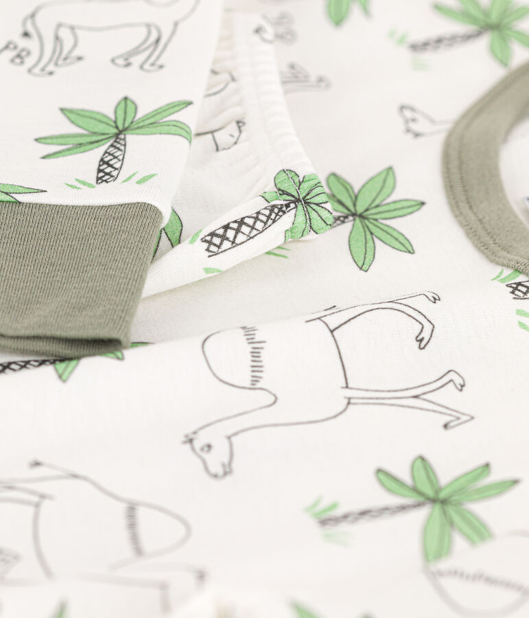 Pigiama bambino unisex in cotone con dromedari bianco/multicolore