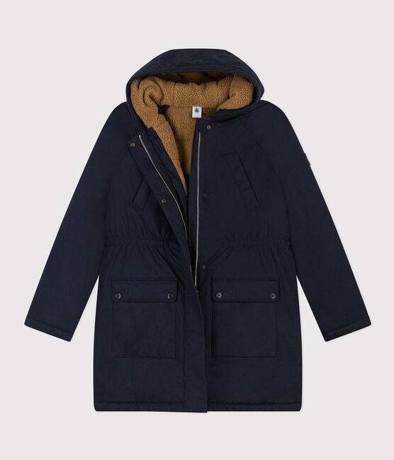 Parka foderato in sherpa per donna blu SMOKING