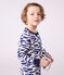 Pigiama travestimento bambino in cotone con zebra stampata blu MILK/ SOIR
