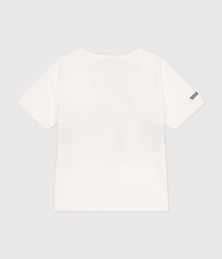 T-shirt Monsieur Madame in cotone bambino bianco