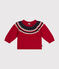 Maglione in maglia con lana neonato rosso STOP/ MULTICO