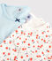 Confezione da 2 t-shirt bambina a maniche lunghe a fiori in cotone biologico variante 1