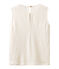 Top donna senza maniche in lino bianco LAIT
