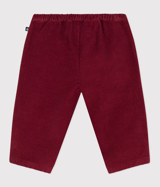 Pantaloni in velluto tinta unita neonato AMARANTE