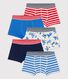 Confezione da 5 boxer bambino in cotone
