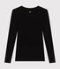 T-shirt a maniche lunghe con scollo a ballerina donna  