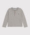 T-shirt a maniche lunghe in cotone bambino  grigio CHATON CHINE