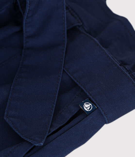 Shorts in tela di cotone bambina blu MEDIEVAL