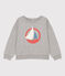 Felpa in molleton bambino grigio CHATON CHINE