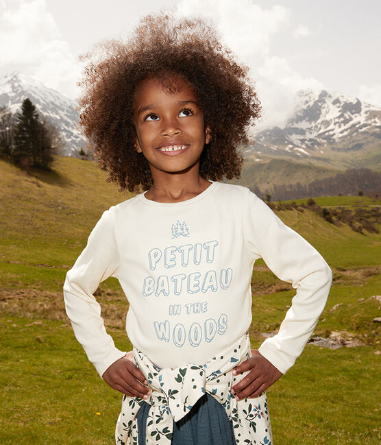 T-shirt a maniche lunghe in cotone bambino unisex  bianco AVALANCHE/ ROVER/ MULTICO