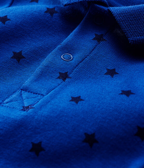 Body manica lunga bebè maschietto con colletto a polo blu LIMOGES/blu SMOKING