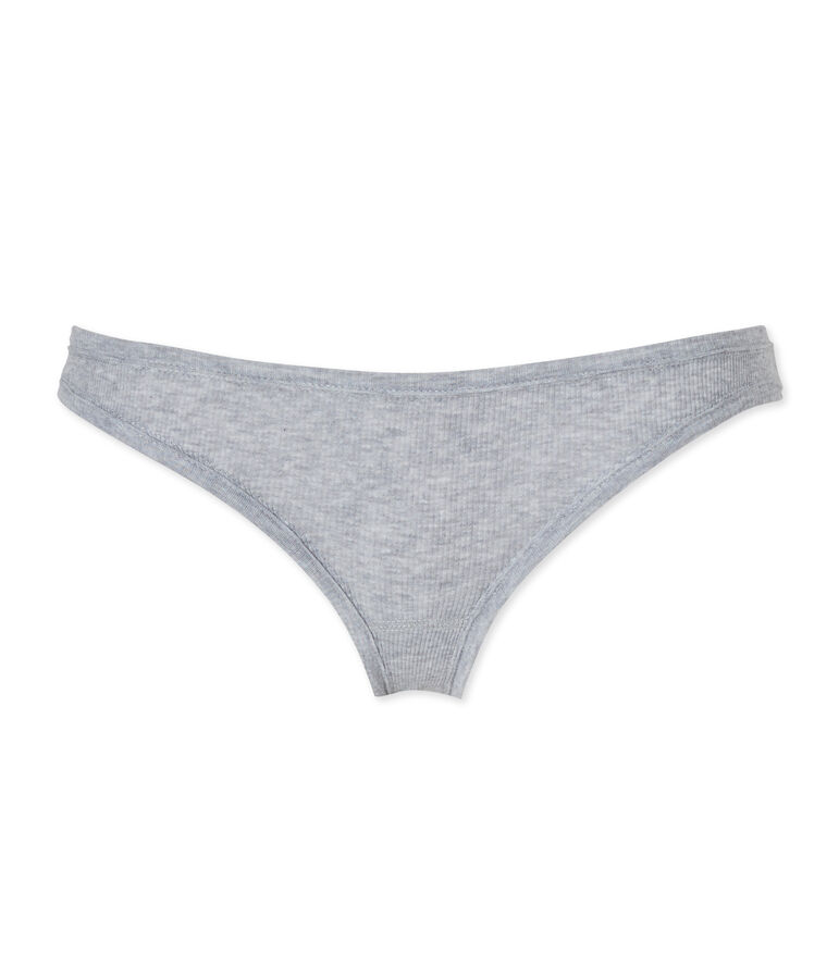 Culotte donna in cotone grigio FUMEE CHINE