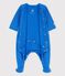 Bodyjama bebè in cotone biologico blu BRASIER/grigio MARSHMALLOW