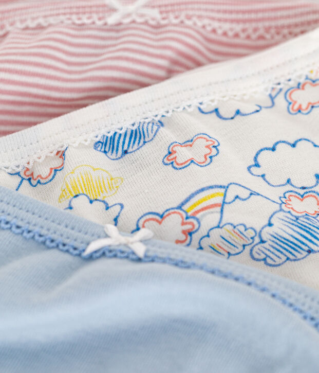 Confezione da 3 slip bambino in cotone con arcobaleno multicolore
