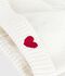 Cuffietta neonati unisex in cotone lavorato a maglia bianco
