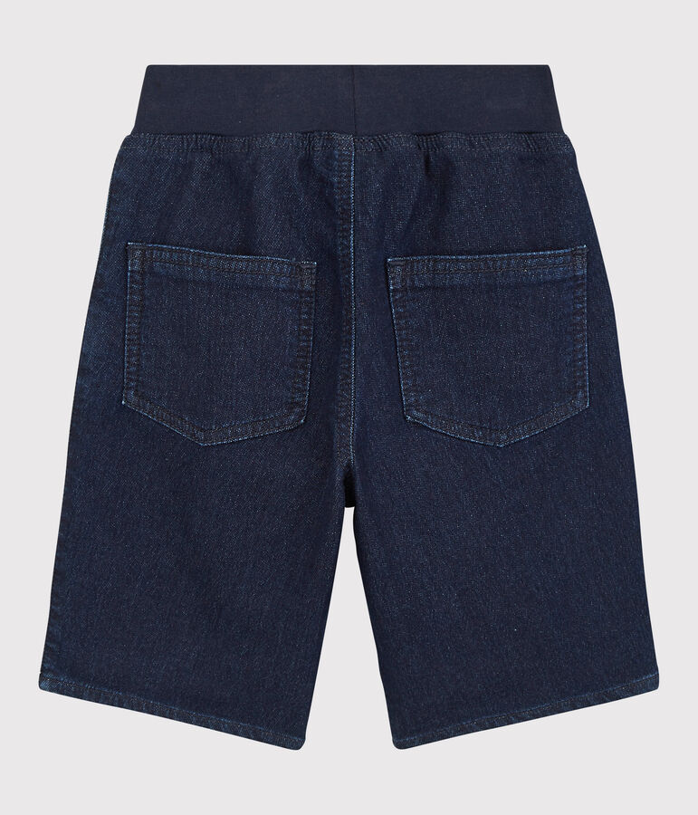 Bermuda in denim bambino blu