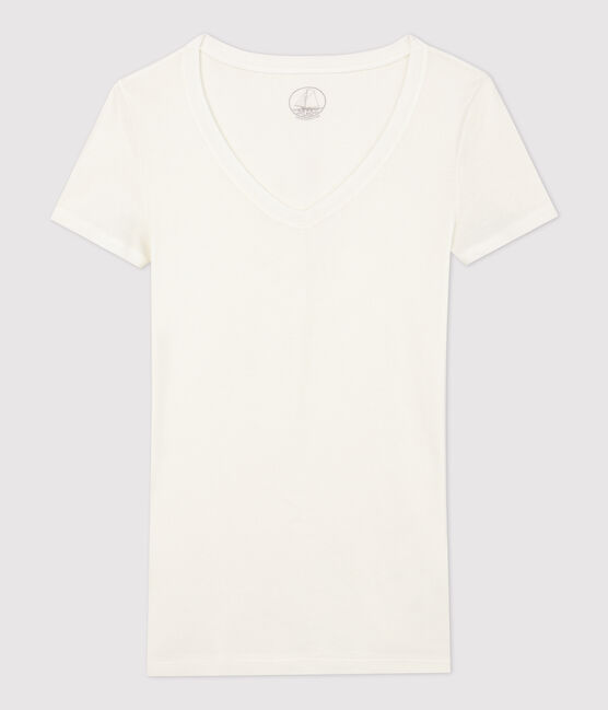 T-shirt a costine leggera Donna bianco MARSHMALLOW